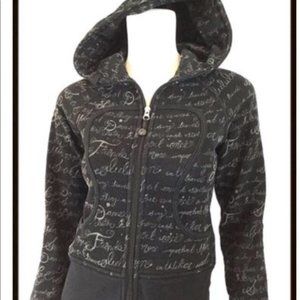 lululemon athletica Charcoal Script Zip Hoodie